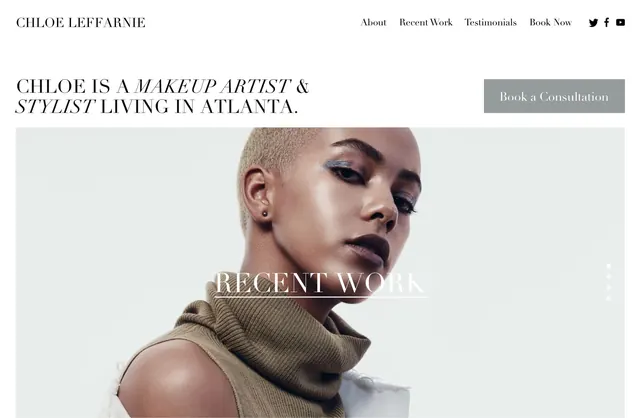 Chloé Lefebvre Portfolio Website, minimal, editorial, light