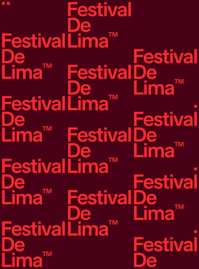 Festival de Lima Typography Pattern, maximalist, brutalist, dark