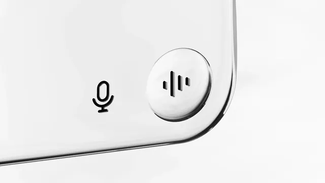 Microphone and Volume Icon Detail, minimal, corporate-clean, monochrome