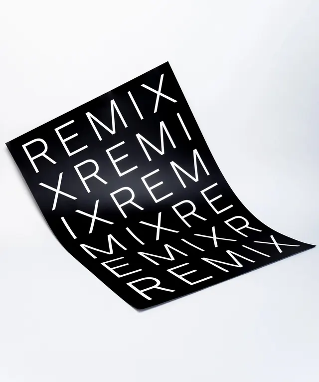 REMIX Wordmark Pattern, minimal, swiss, monochrome