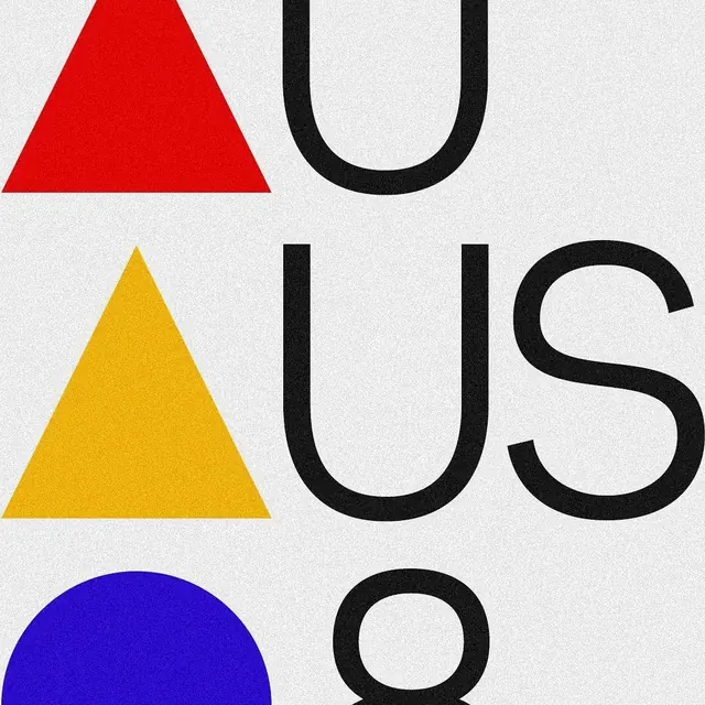 Geometric Typography and Shape Composition, minimal, swiss, vibrant