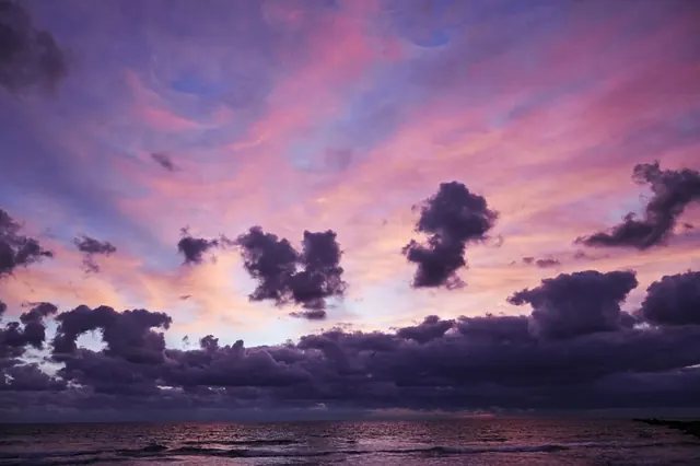 Twilight Cloudscape over Water, photographic, organic, vibrant