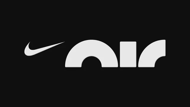 Nike AI Logo Concept, minimal, monochrome, dark