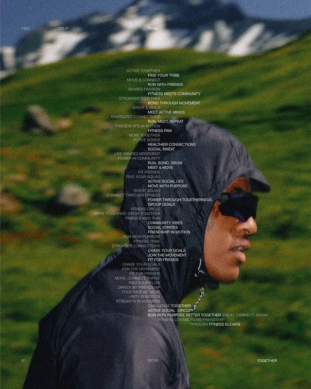 Outdoor Adventure Typography Overlay, editorial, technical, earthy
