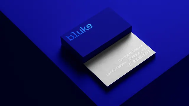Blue Brand Identity Mockup, minimal, corporate-clean, dark