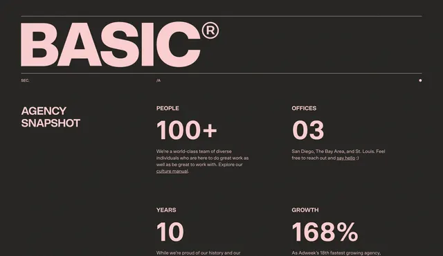 Agency Snapshot Infographic, minimal, corporate-clean, monochrome