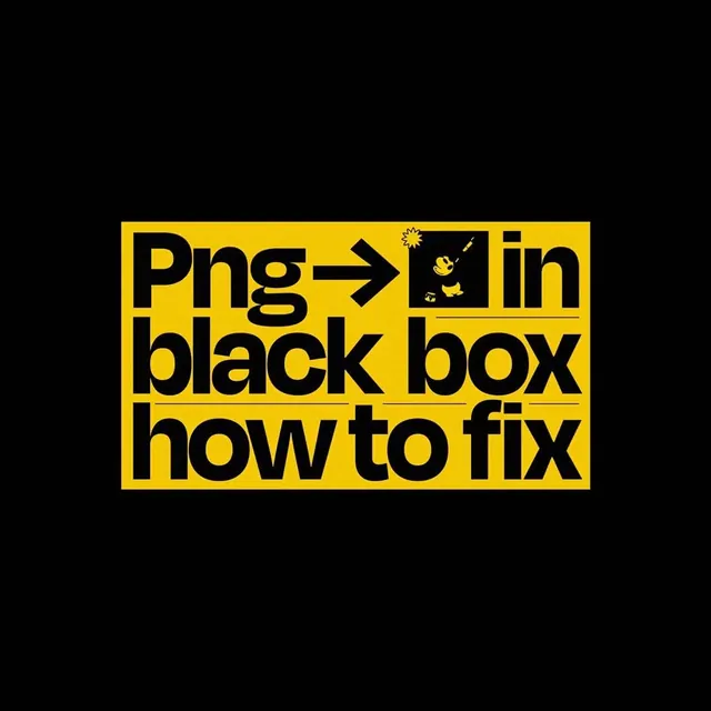 Png in Black Box Graphic, brutalist, neo-brutalist, high-contrast