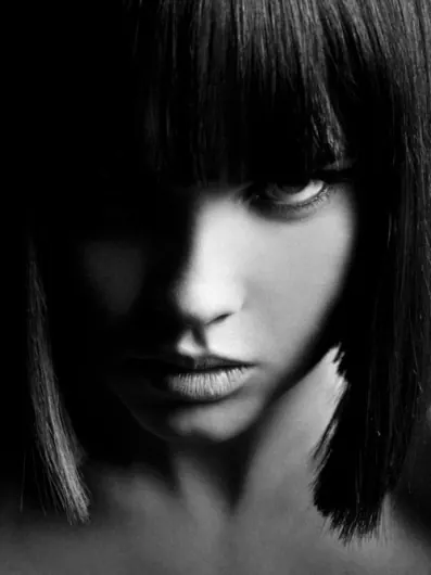 Monochrome Portrait of a Woman, monochrome, photographic, monochrome