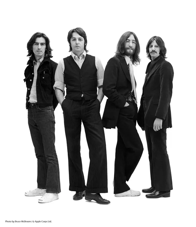 Four Men in Suits Portrait, photographic, corporate-clean, monochrome