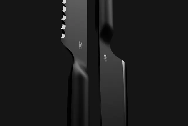 3D Render of Sleek Metallic Objects, minimal, luxury, dark