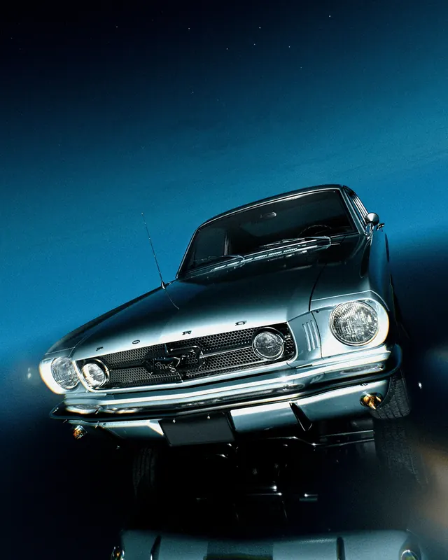 Classic Car Studio Shot, photographic, luxury, dark