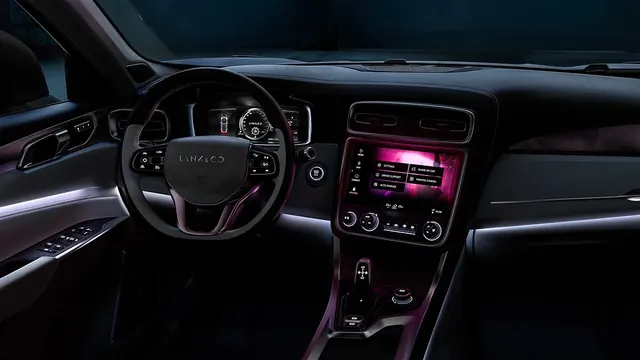 Modern Car Dashboard Interior, minimal, luxury, dark