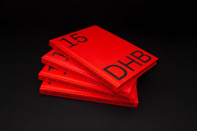 Red Stacked Cards Mockup, minimal, geometric, high-contrast