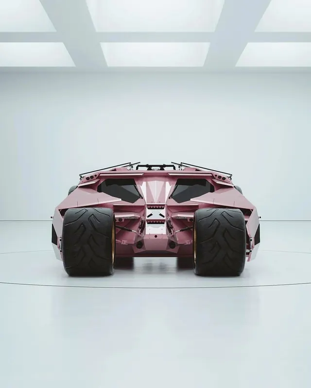Red Sports Car Mockup, minimal, 3d-render, vibrant