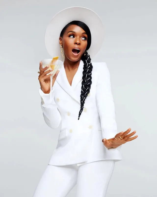 Woman in White Suit and Hat, photographic, luxury, light