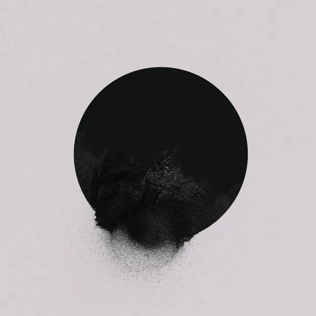 Abstract Black Sphere with Texture, minimal, monochrome, monochrome