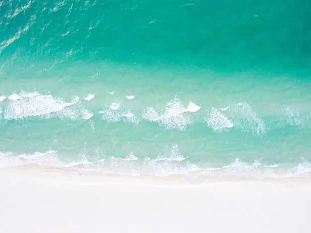 Tropical Turquoise Ocean Wave, photographic, organic, vibrant