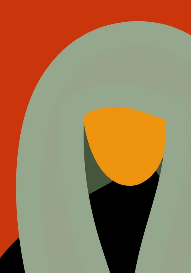 Abstract Geometric Composition, minimal, geometric, high-contrast