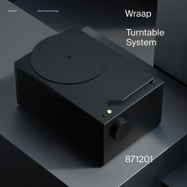 Wraap Turntable System Design, minimal, luxury, dark