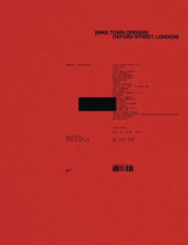 Nike Young Town Opening Poster, minimal, swiss, vibrant