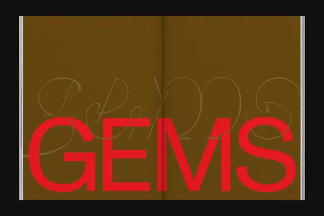 GEMS Wordmark Design, minimal, boxed, dark