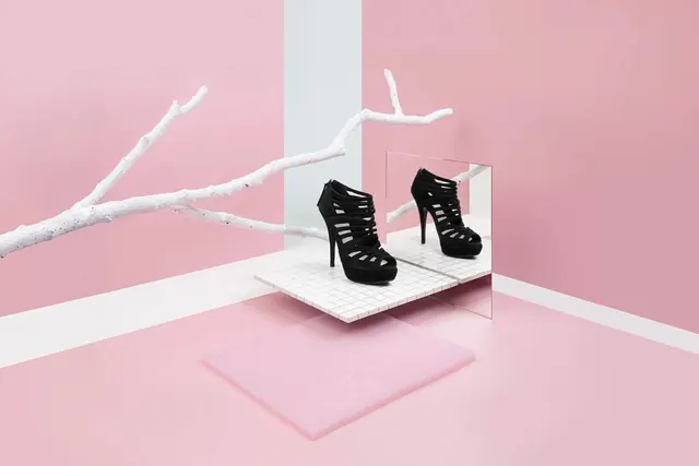 Minimalist Product Mockup with Cherry Blossoms, minimal, luxury, pastel