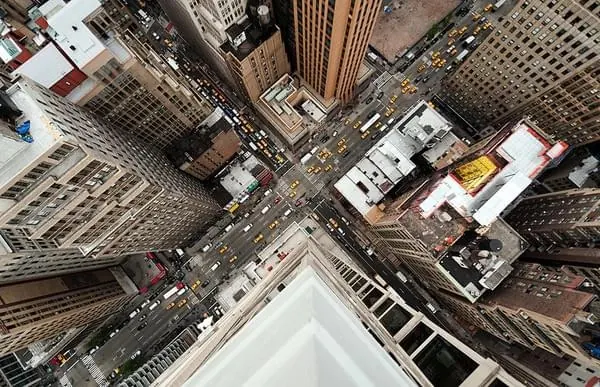 Aerial Urban Architecture Photography, photographic, geometric, high-contrast