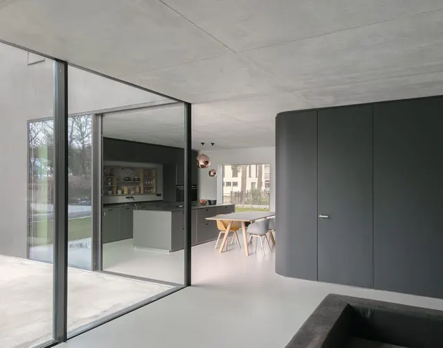 Minimalist Industrial Interior Design, minimal, photographic, monochrome