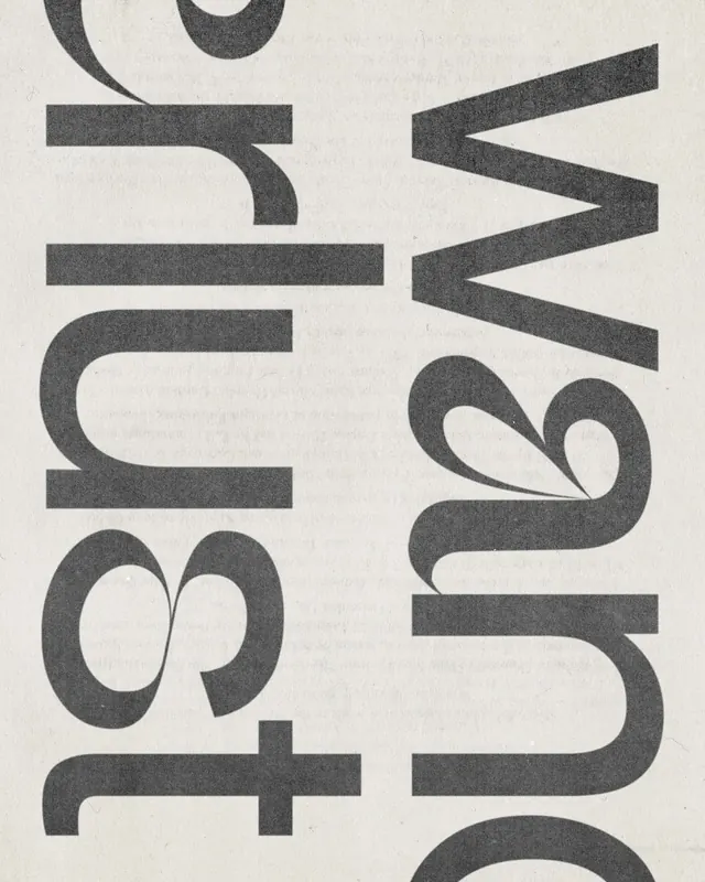 Vertical Typography Layout, minimal, swiss, high-contrast