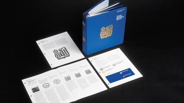Corporate Identity and Editorial Layout Mockup, minimal, corporate-clean, high-contrast