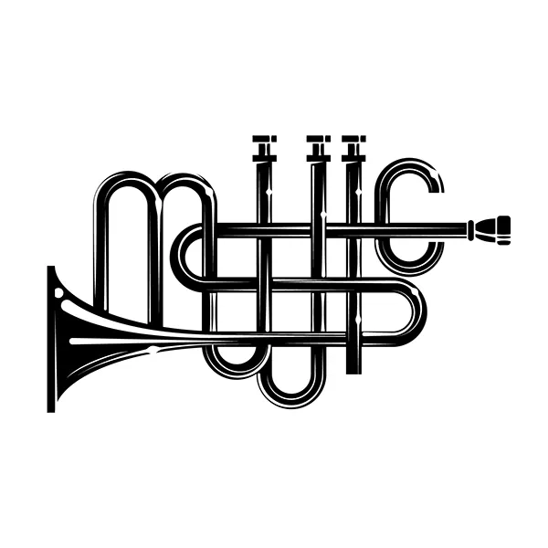Musical Note Wordmark, minimal, monochrome, monochrome