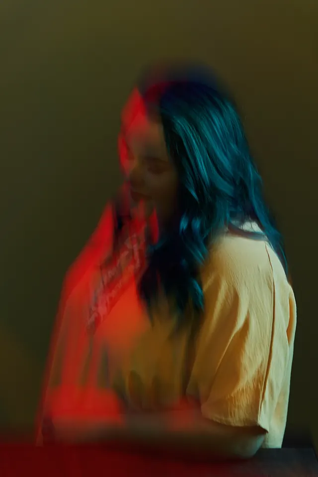 Double Exposure Portrait, photographic, abstract, vibrant