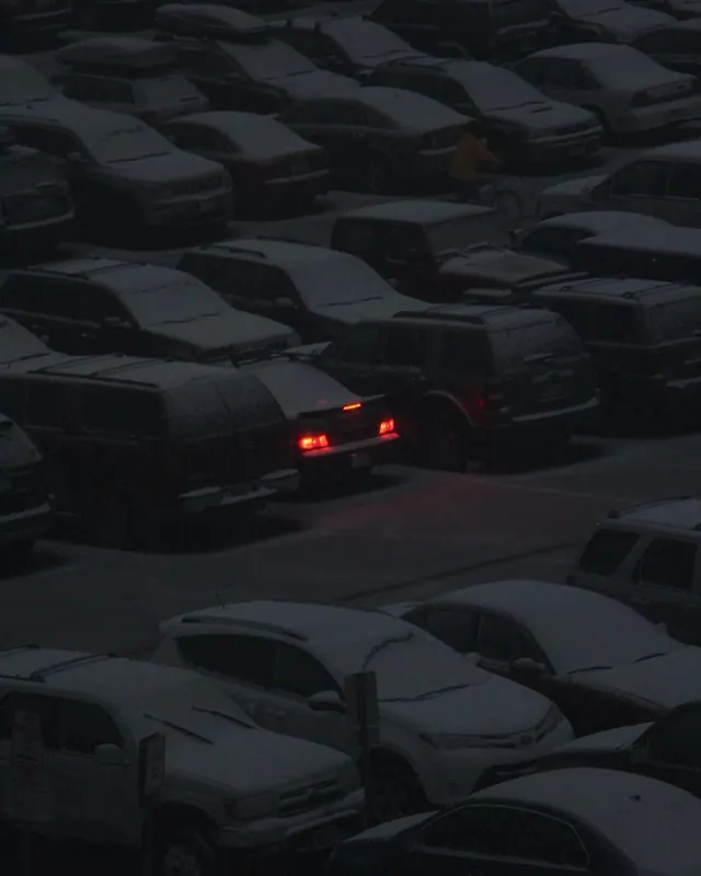 Aerial View of Traffic at Night, photographic, dark-mode, dark