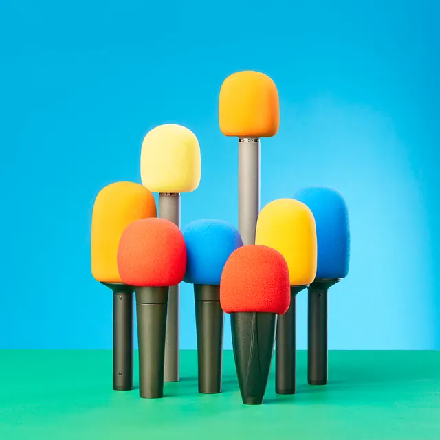 Abstract 3D Mushroom Composition, playful, geometric, vibrant