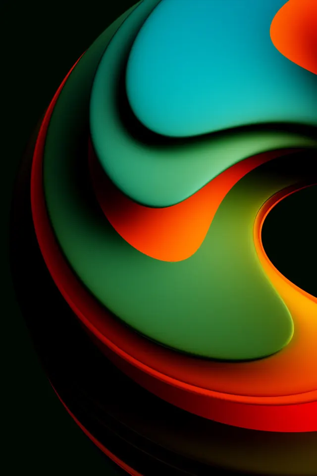 Abstract Fluid Gradient Graphic, organic, gradient-heavy, vibrant