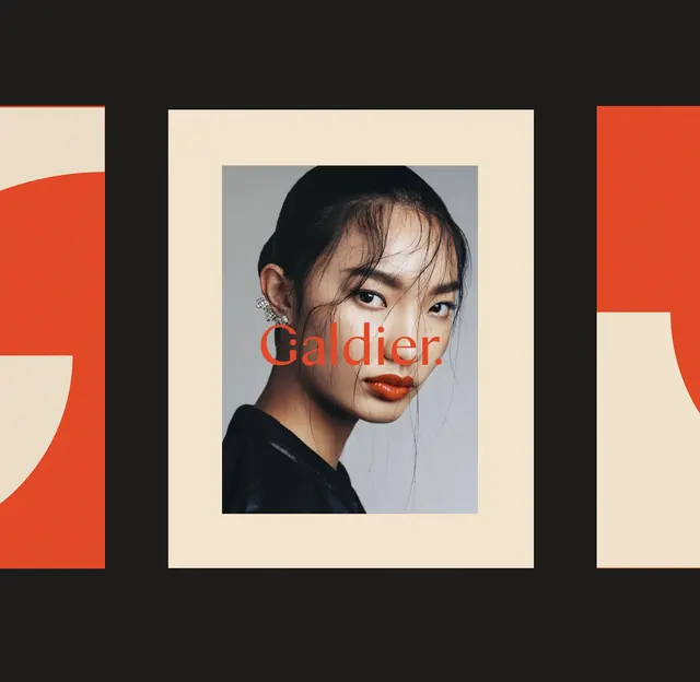 Galdier fashion campaign triptych, minimal, editorial, dark