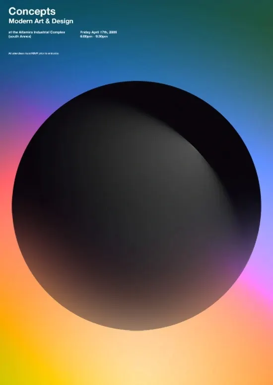 Modern Art & Design Portfolio Header, minimal, geometric, vibrant