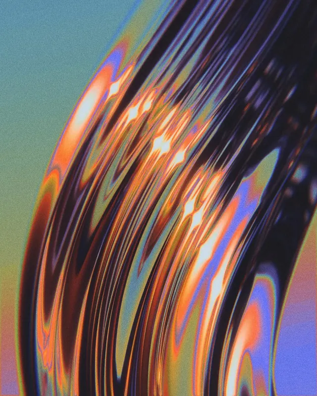 Iridescent Fluid Curves, gradient-heavy, y2k, vibrant
