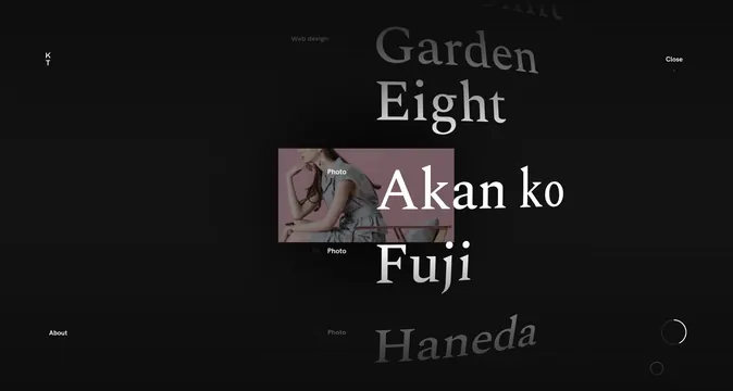 Akan ko Typography and Image Layout, minimal, dark-mode, dark
