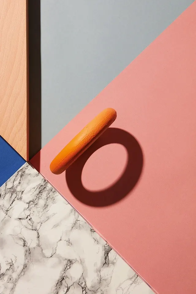 Abstract Geometric Composition with 3D Elements, minimal, geometric, vibrant
