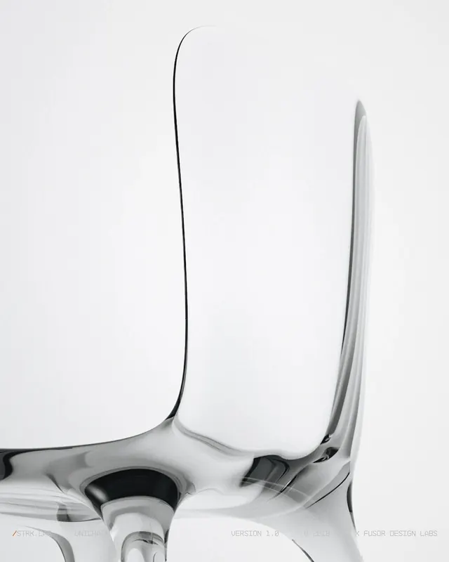 Abstract Chrome Fluidity, minimal, luxury, monochrome