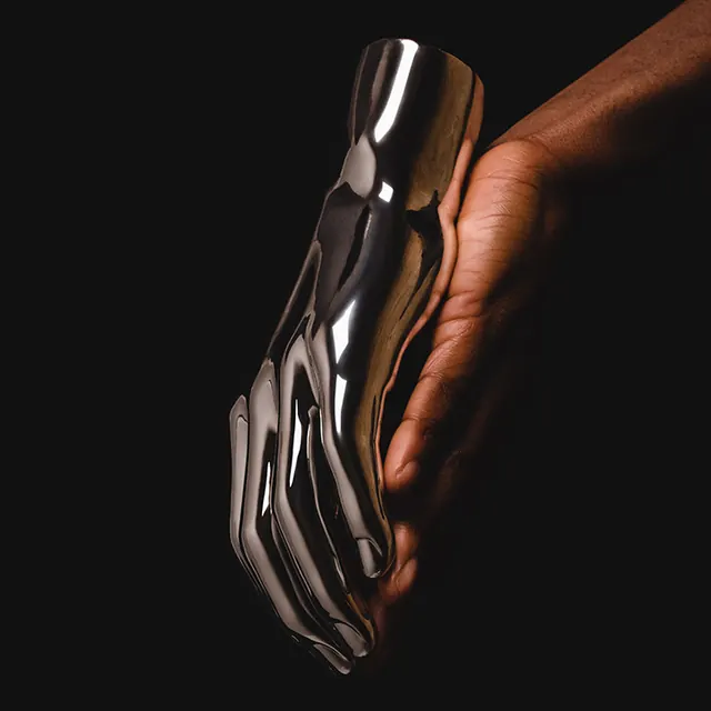Metallic Robotic Hand Overlay, luxury, dark-mode, dark