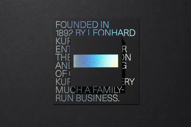 Foundry Family Business Identity, minimal, boxed, dark