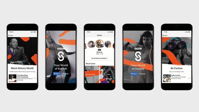 S-branded App Interface Mockups, minimal, dark-mode, dark