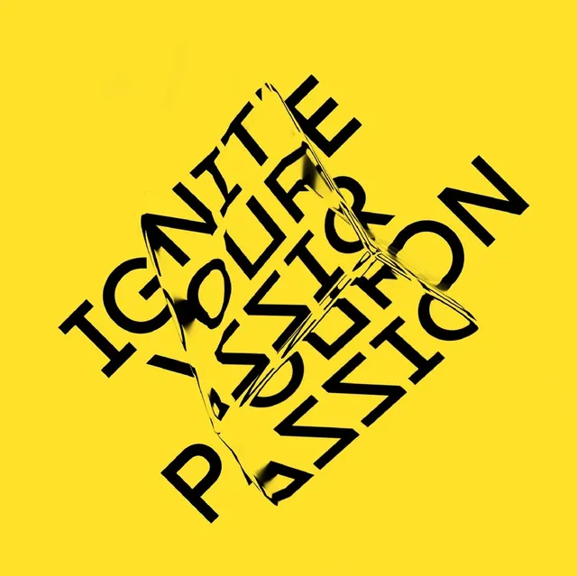 Abstract Typographic Composition, brutalist, neo-brutalist, vibrant