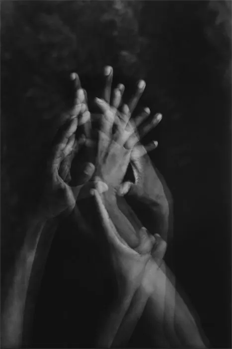 Monochrome Hand Overlay, monochrome, photographic, monochrome
