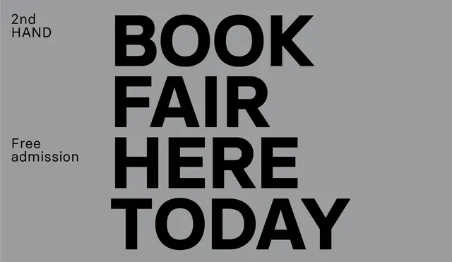 Book Fair Poster Design, minimal, swiss, high-contrast