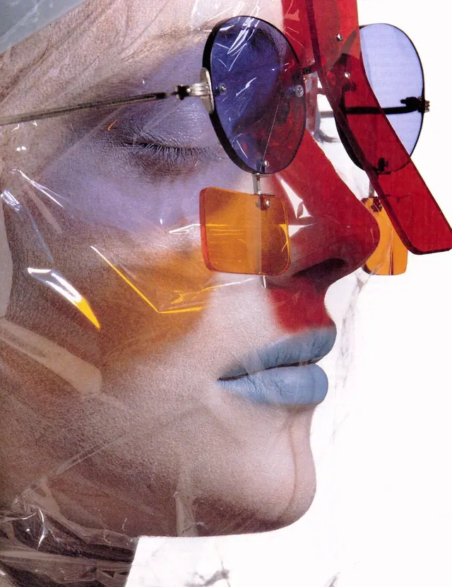 Surrealist Portrait Collage, maximalist, y2k, vibrant