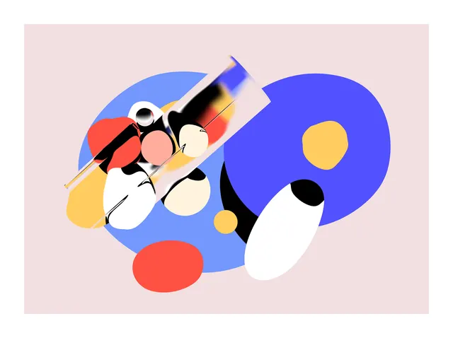 Abstract Geometric Collage, playful, abstract, vibrant