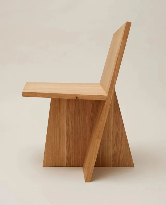Minimalist Wooden Chair Design, minimal, geometric, warm